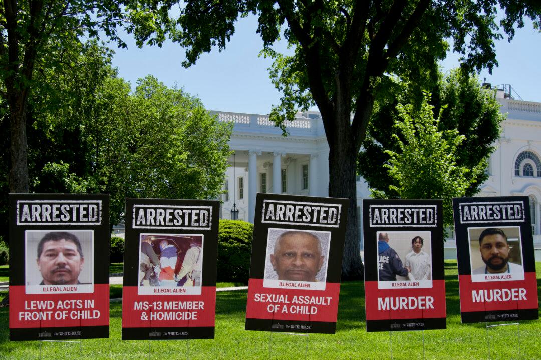 White House Lawn Displays Mugshots of Arrested Illegal Immigrants and Their Alleged Crimes