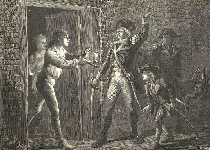 An 1875 engraving depicting the capture of Fort Ticonderoga by Ethan Allen on May 10, 1775. (Public Domain)
