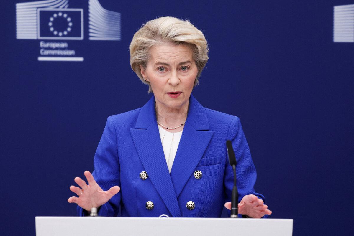 European Commission President Ursula von der Leyen in Brussels, Belgium, on March 4, 2025. (Yves Herman/Reuters)