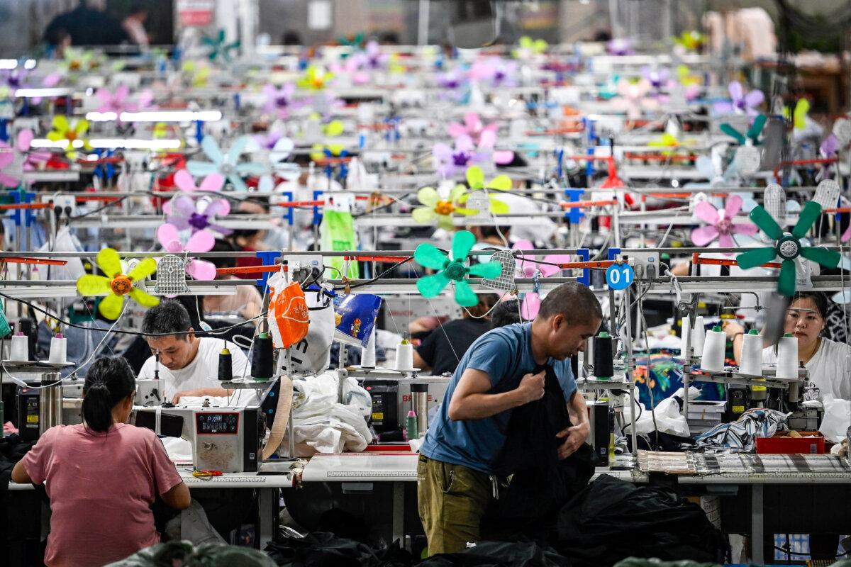 Workers will produce clothing at a textile factory that supplies clothing to Shein, a first fashion e-commerce company in Guangzhou, Guangdong Province, China on June 11, 2024 (Jade Gao/AFP via Getty Images)