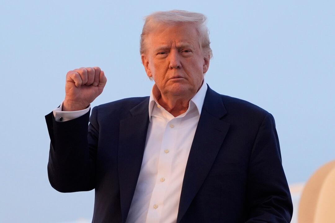 Trump Holds Press Gaggle Aboard Air Force One