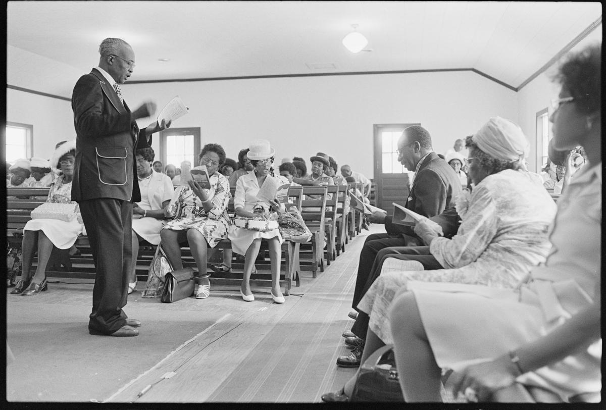 A shape-note singing convention at Mt. Zion Missionary Baptist Church in Damascus, Ga., 1977. Library of Congress. (Public Domain)