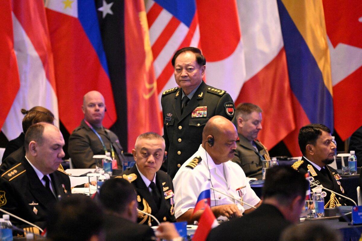 Vice chairman of the Central Military Commission Gen. Zhang Youxia leaves after delivering his speech during the opening ceremony of the 19th Western Pacific Naval Symposium in Qingdao, China's Shandong province on April 22, 2024. (Wang Zhao/AFP via Getty Images)