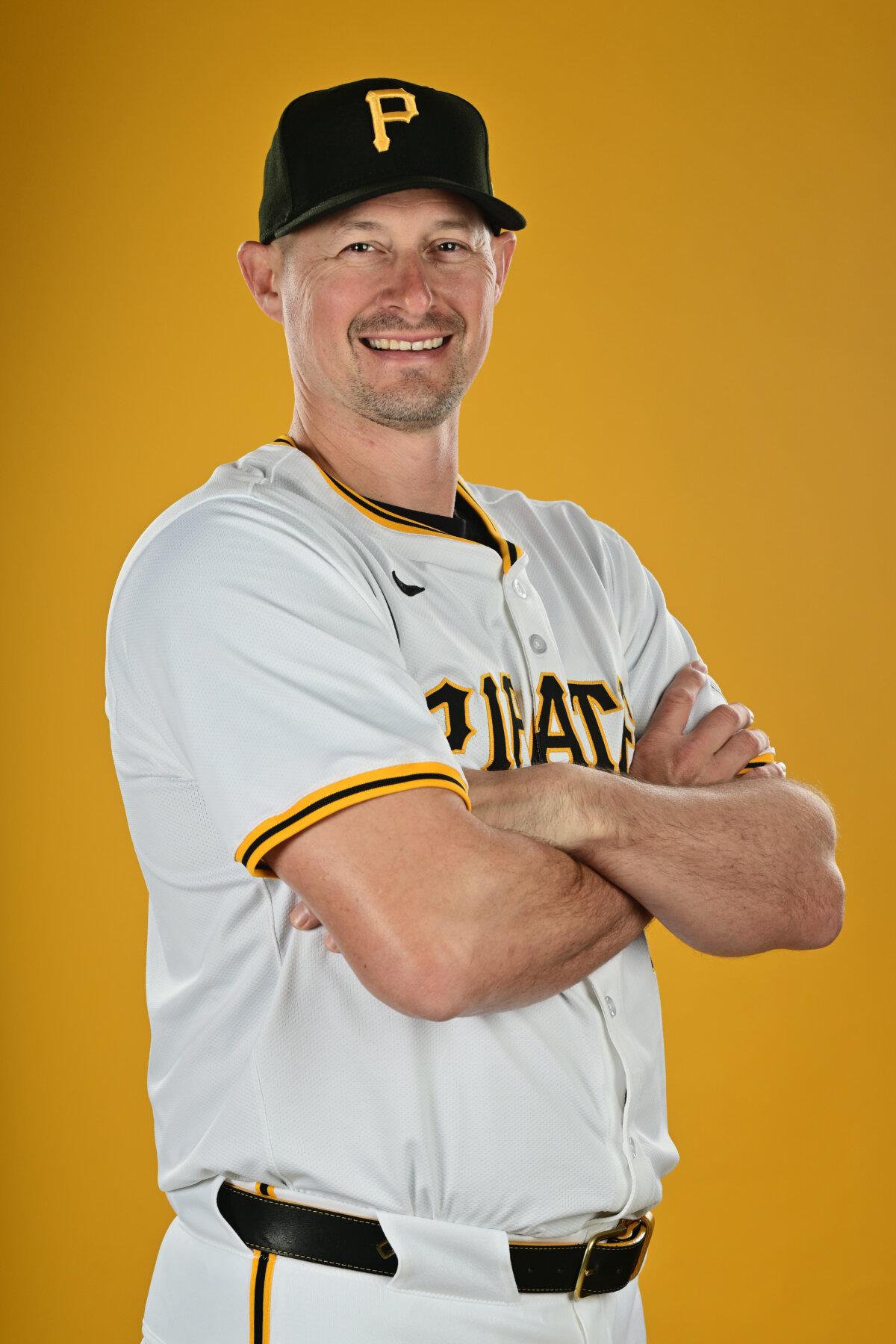 Don Kelly on photo day at Pirate City in Bradenton, Fla., on Feb. 20, 2024. (Julio Aguilar/Getty Images)