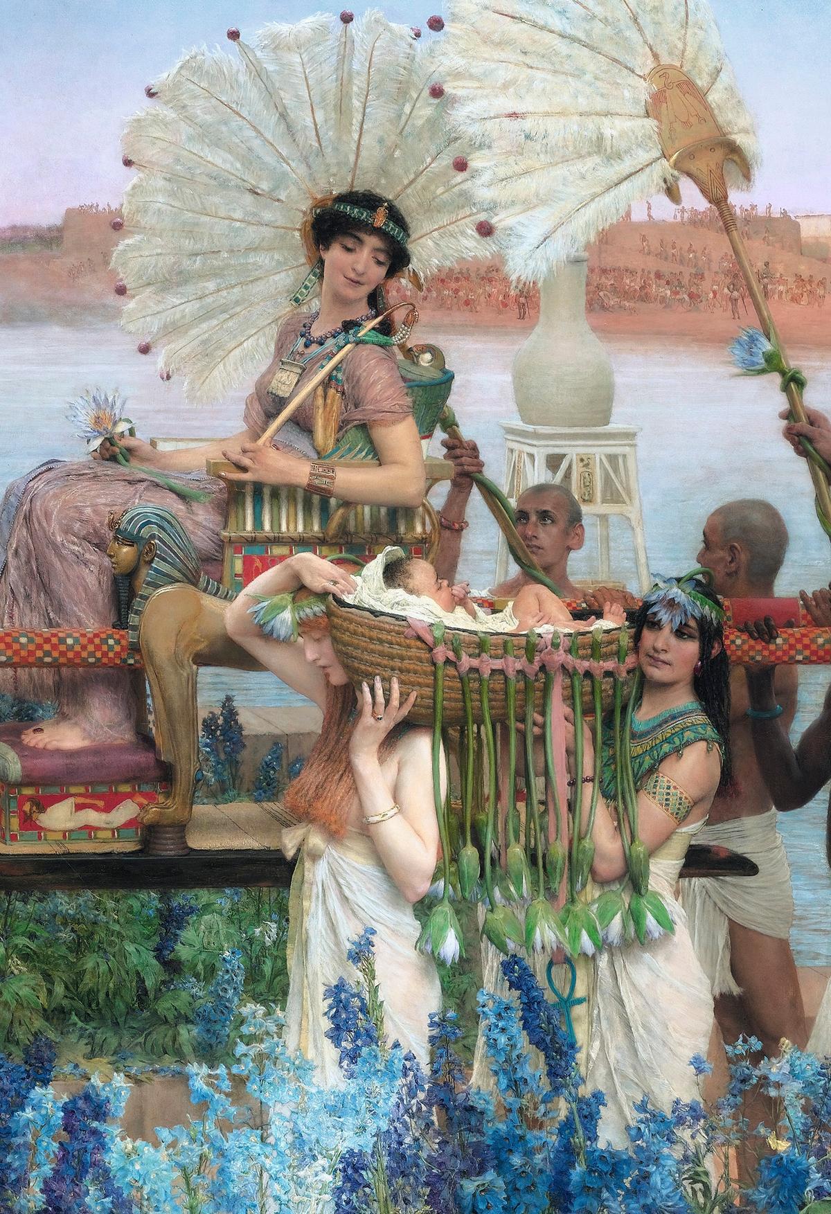 A detail from "The Finding of Moses," 1904–1905, by Lawrence Alma-Tadema. (Public Domain)
