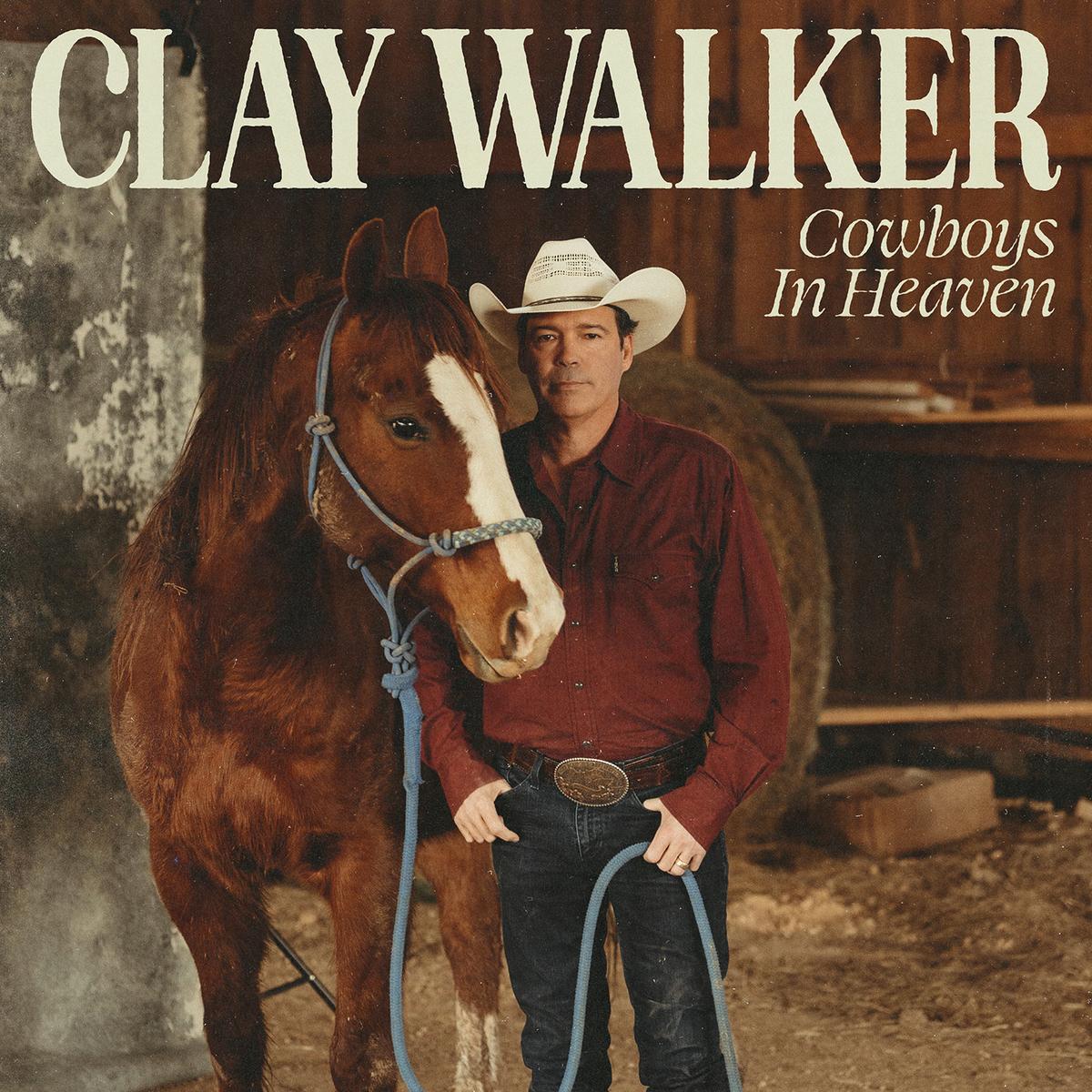 Cover for Clay Walker's 2025 single "Cowboys in Heaven." (Kirsten Balani)