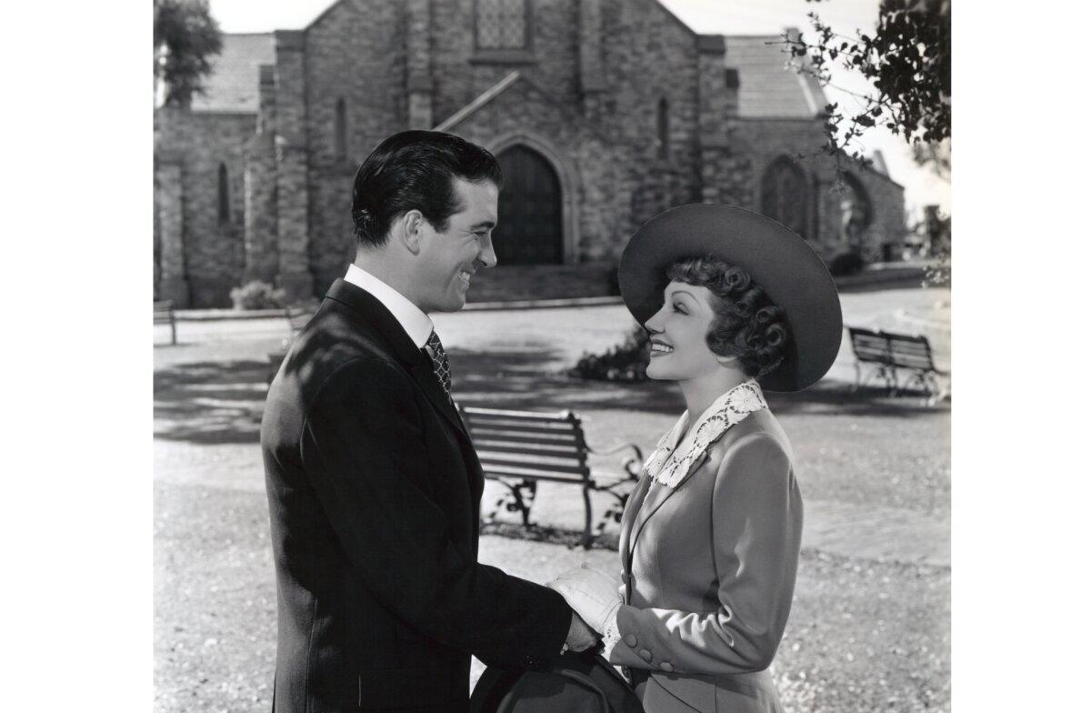Dan Hopkins (John Payne) and Nora Trinell (Claudette Colbert), in "Remember the Day." (20th Century Fox/MovieStillsDB)
