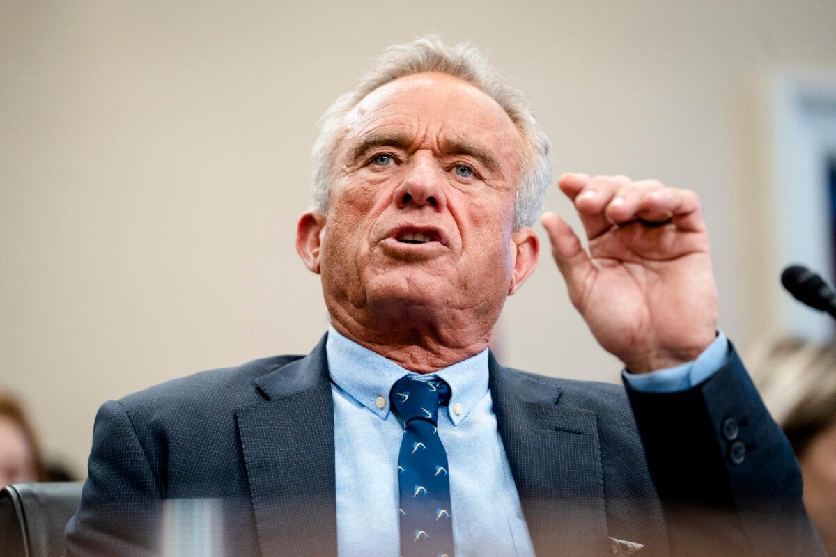 Health Secretary Robert F. Kennedy Jr. testifies on Capitol Hill on May 14, 2025. (Madalina Vasiliu/The Epoch Times)