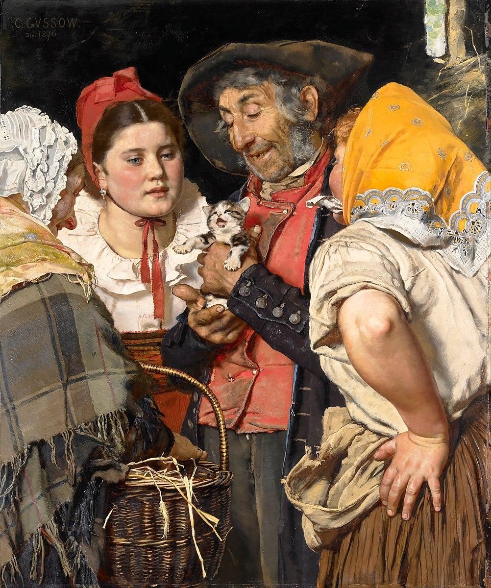 "Old Man's Treasure," 1876, by Karl Gussow. Oil on panel; 42 1/5 inches by 35 3/4 inches. Walker Art Gallery, Liverpool, England. (Public Domain)