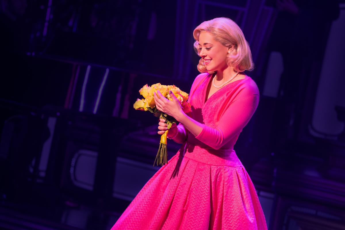 Sandra Dee (Erika Henningsen) is in love, in "Just in Time." (Matthew Murphy and Evan Zimmerman)