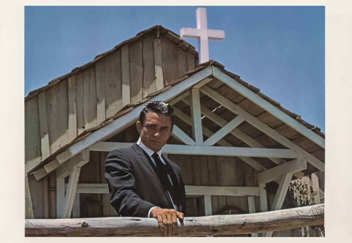 A detail from the cover of Johnny Cash's 1962 "Hymns From The Heart." Internet Archive. (Public Domain)