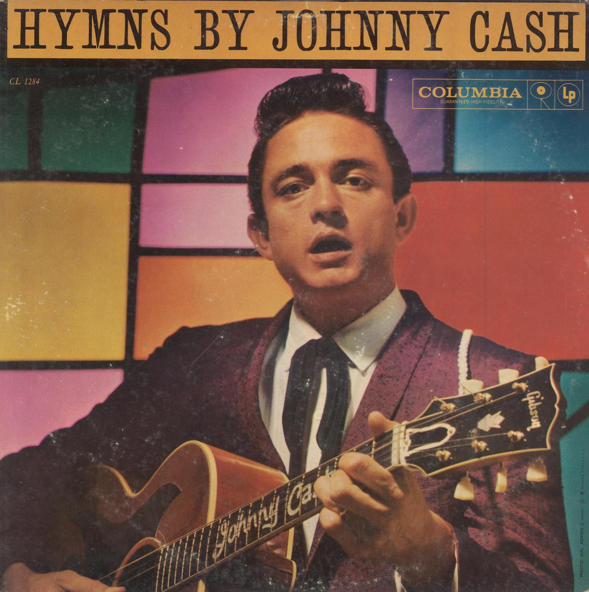 Cover of the 1959 album "Hymns by Johnny Cash." Internet Archive. (Public Domain)
