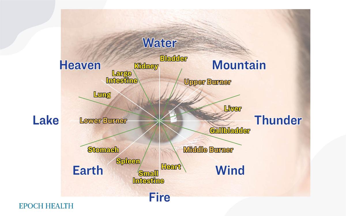 The Bagua Trigrams around the eyes. (The Epoch Times)
