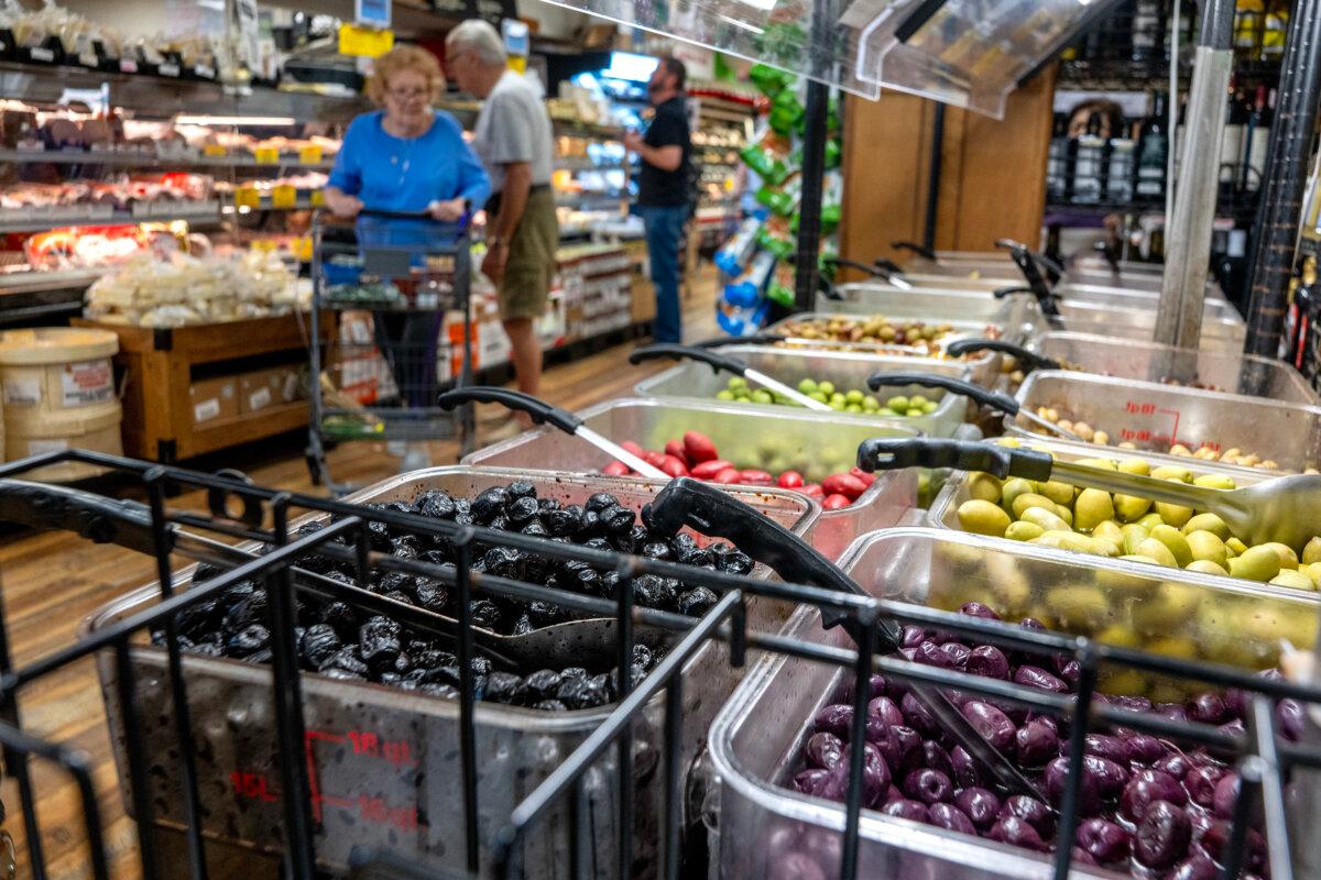 The olive bar at Bagliani's Market in Hammonton, N.J., on May 8, 2025. (Tom Gralish/The Philadelphia Inquirer/TNS)