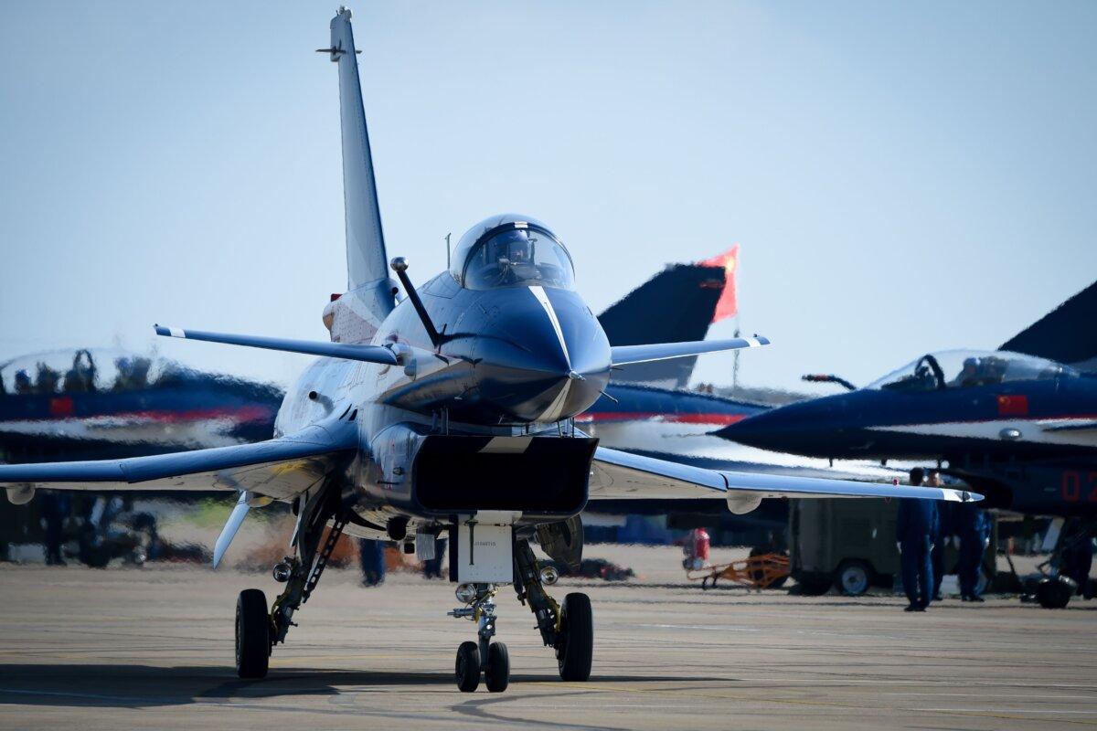 J-10 fighter jets at the Airshow China 2018 in Zhuhai, China, on Nov. 6, 2018. (Wang Zhao/AFP via Getty Images)