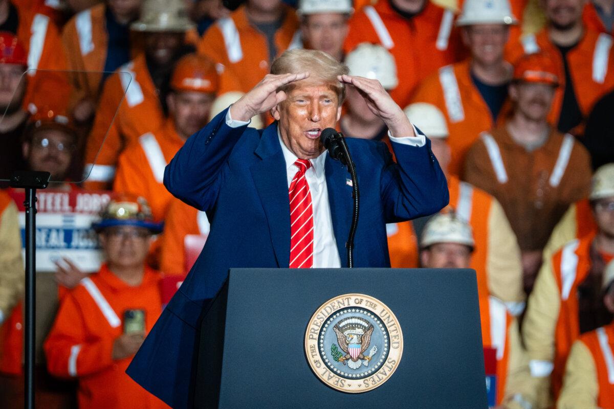 US Personal Income Growth Accelerates in April, Surges 0.8 Percent | USNN World News President Donald Trump speaks at the U.S. Steel Corporation—Irvin Works in West Mifflin, Pa., on May 30, 2025. (Madalina Vasiliu/The Epoch Times)