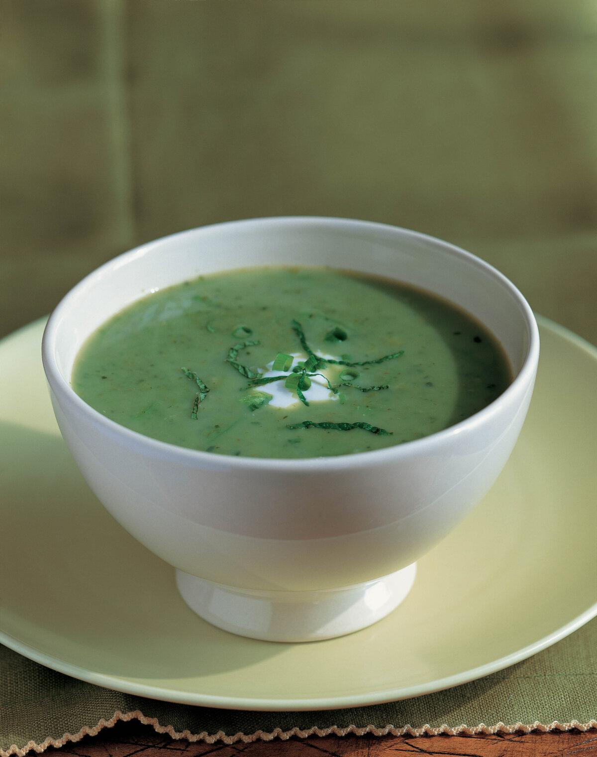 Lettuce leaves offer a subtle sweetness and thickness to the soup. (Maren Caruso/TCA)