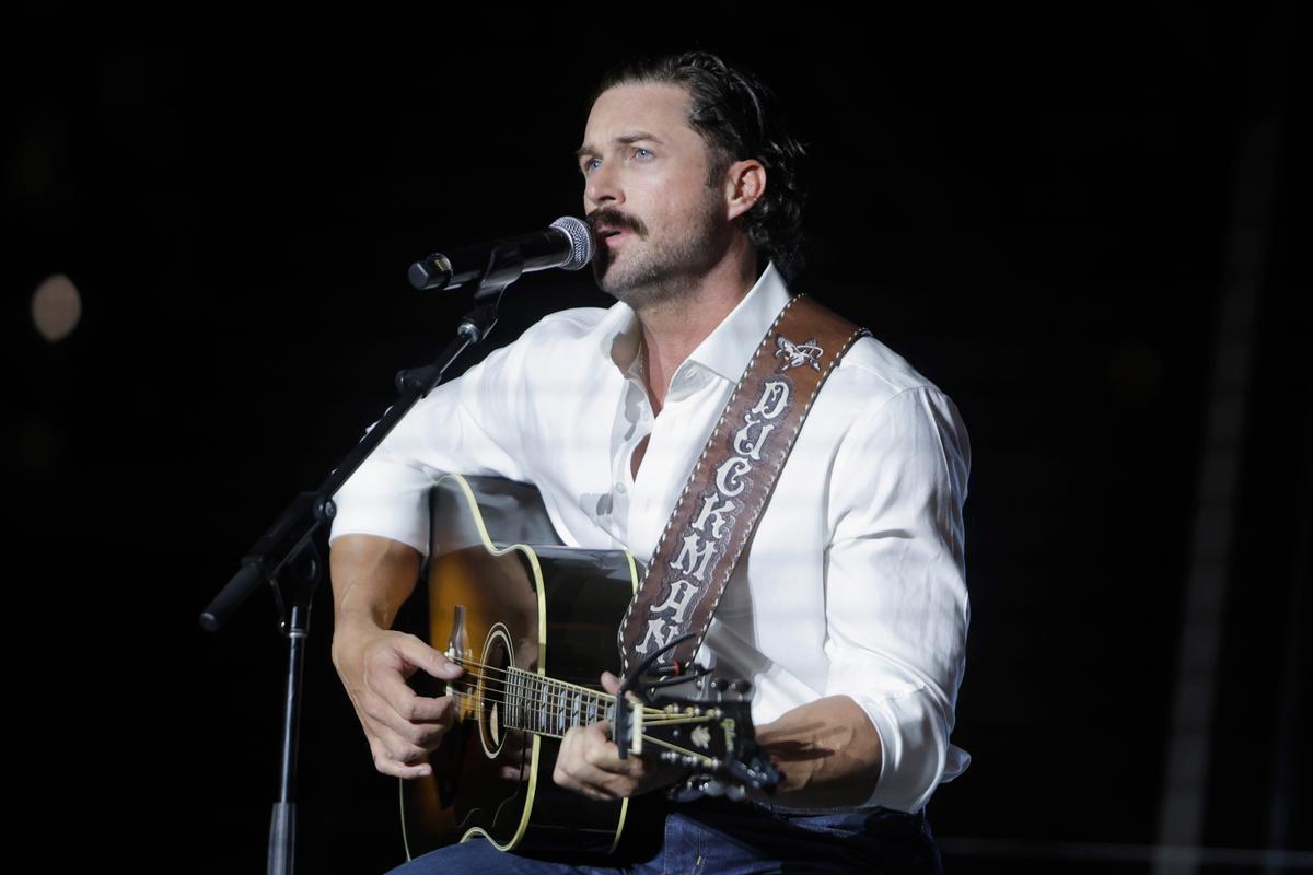 Riley Green onstage during the 2024 CMA Foundation Music Teachers of Excellence Awards ceremony at the Country Music Hall of Fame and Museum in Nashville. In 2021, Green released his recorded single of “Where Corn Don’t Grow.” (Tibrina Hobson/Getty Images)