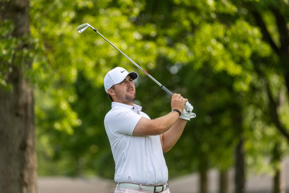 PGA Tour member Chris Gotterup during U.S. Open Final Qualifying at Canoe Brook Country Club. (Courtesy of MGA)