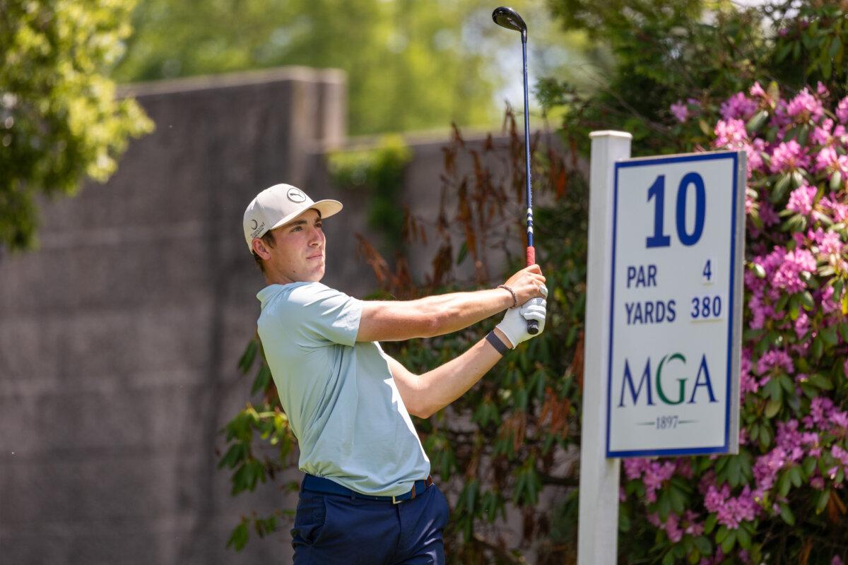 Amateur Benjamin James during U.S. Open Final Qualifying at Canoe Brook Country Club. (Courtesy of MGA)