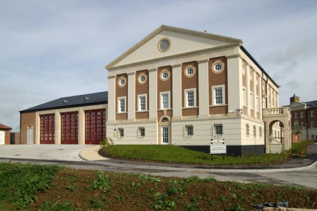 The Dorchester fire station, Peverell Road West, Poundbury. (Kevin Hale/CC BY-SA 2.0)