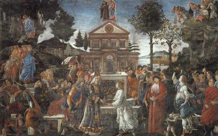 "The Temptations of Christ," by Sandro Botticelli. (Public Domain)