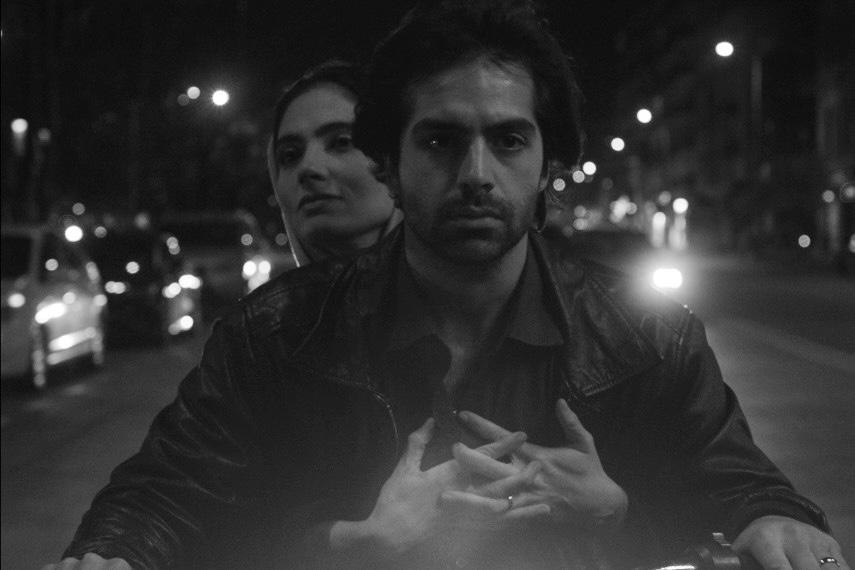 Leila Hosseini (Arienne Mandi) and her husband, Nader (Ash Goldeh), in “Tatami.” (XYZ Films)