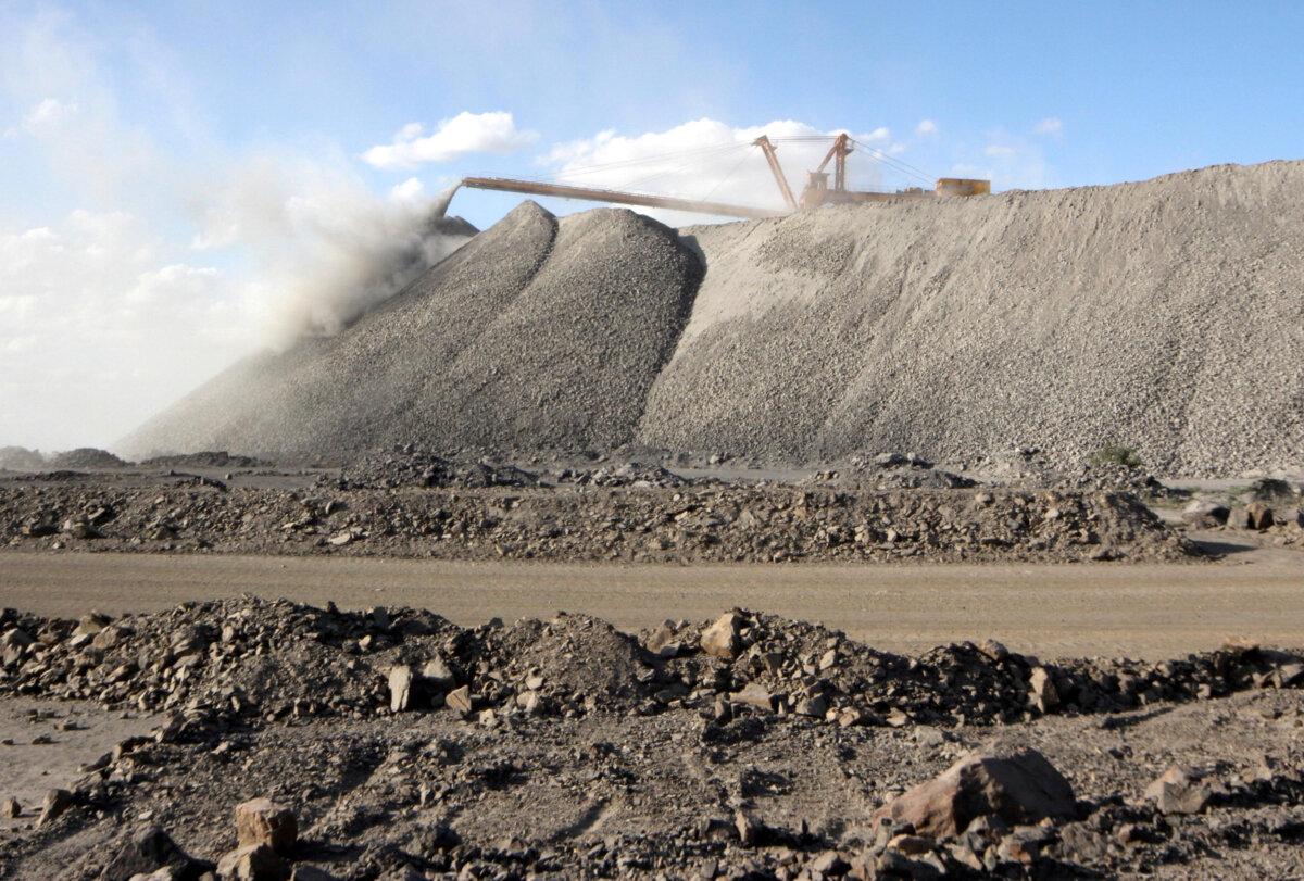 A mining machine is seen at the Bayan Obo mine containing rare earth minerals in Inner Mongolia, China, on July 16, 2011. (Stringer/Reuters)