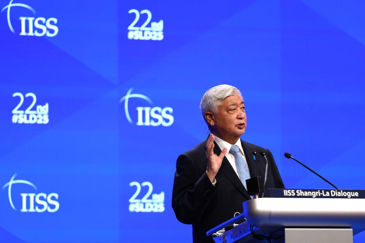 Japan Says China Sent 2 Aircraft Carriers in Pacific for First Time | USNN World News Japanese Defense Minister Gen Nakatani speaks in the second plenary session titled “Ensuring Stability in a Competitive World” during the 22nd IISS Shangri-La Dialogue at the Shangri-La Hotel in Singapore on May 31, 2025. (Yong Teck Lim/Getty Images)