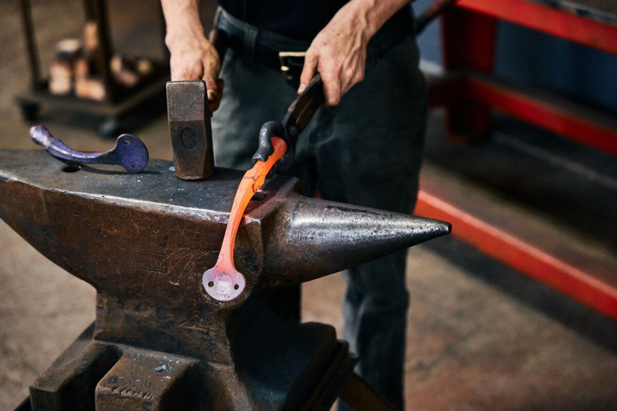 Smithey’s carbon-steel pans are hand-forged in Charleston, S.C. (Courtesy of Smithey Ironware)