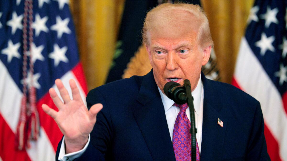 U.S. President Donald Trump takes questions in the East Room of the White House on June 12, 2025. (Chip Somodevilla/Getty Images)