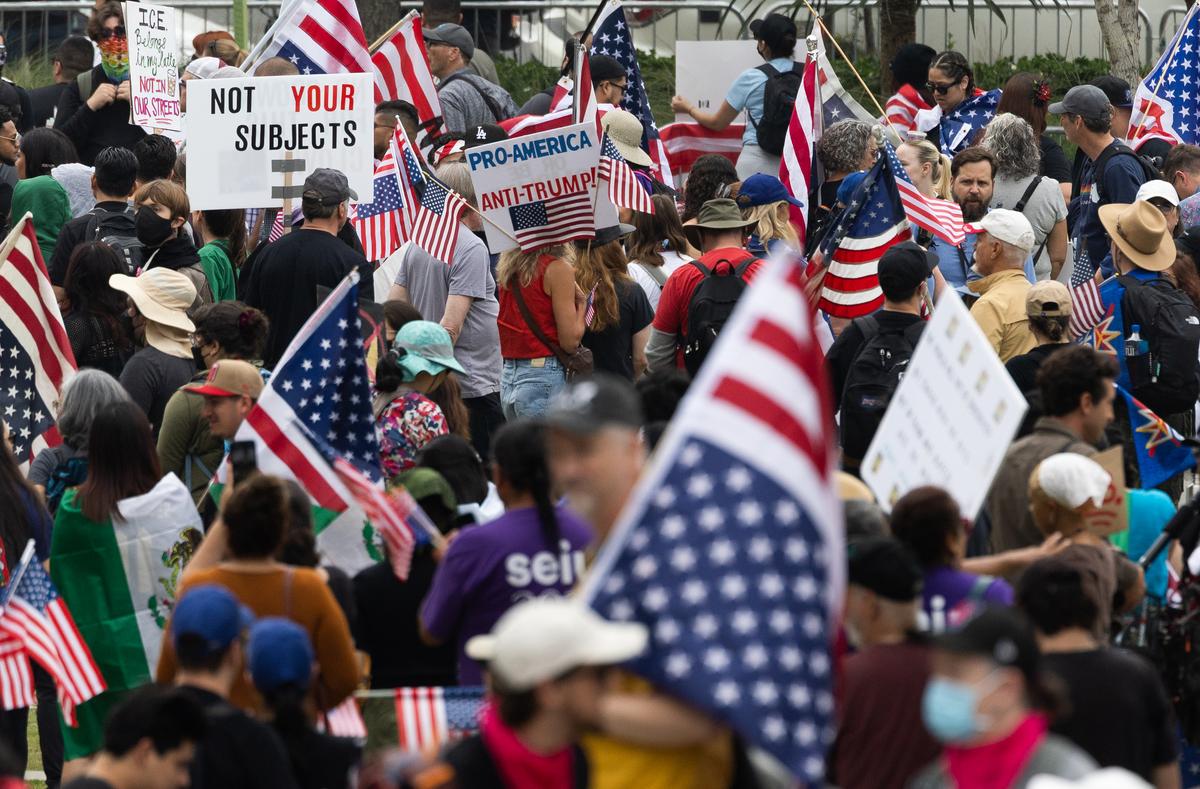 Thousands Attend Anti-Trump Protests as Curfew Remains in Los Angeles