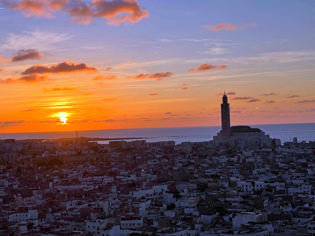 Le Rooftop restaurant at Royal Mansour Casablanca is a front row seat to stunning sunsets. (Norma Meyer/TNS)