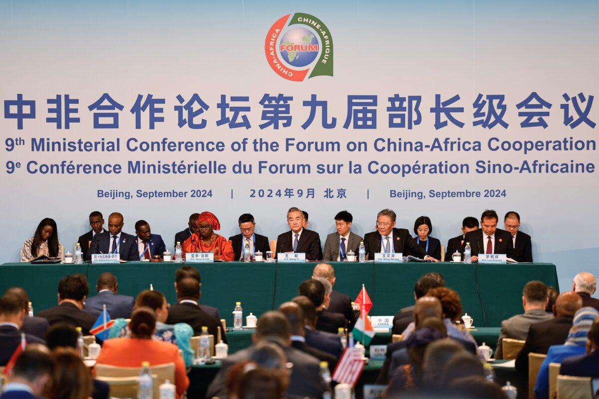 The ministerial conference of the 2024 Summit of the Forum on China-Africa Cooperation (FOCAC) in Beijing, China, on Sept. 3, 2024. (Tingshu Wang-Pool/Getty Images)