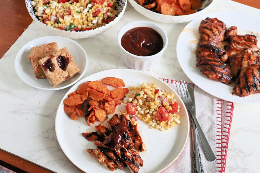 Grilled Chicken Slathered in a Homemade Barbecue Sauce Stars in This $25 Dinner for Four