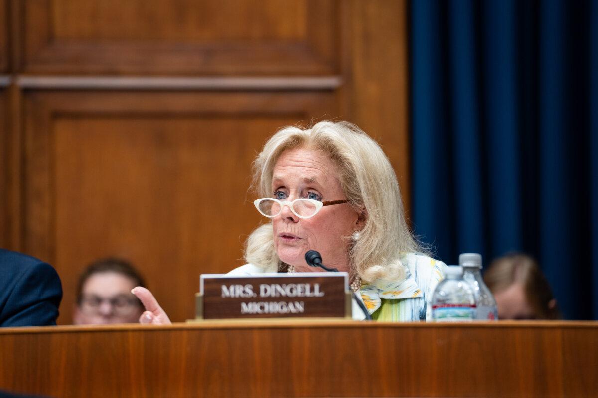 Rep. Debbie Dingell (D-Mich.) speaks during a hearing on Capitol Hill in Washington on June 24, 2025. (Madalina Kilroy/The Epoch Times)