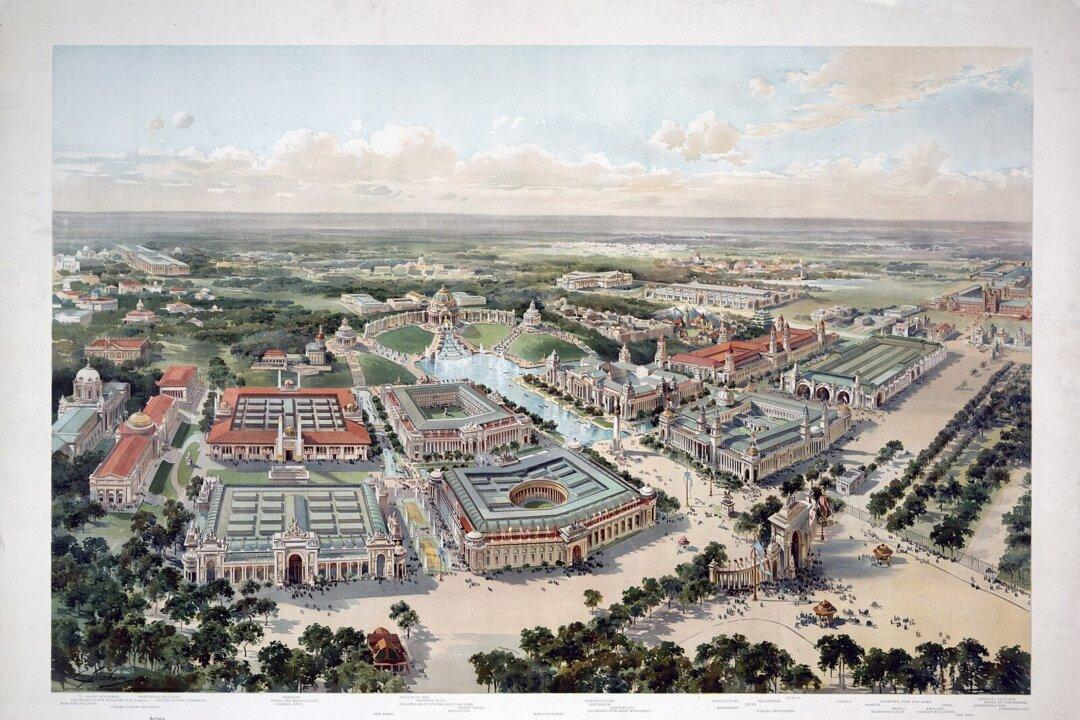 A postcard with a bird's eye view of the 1904 St. Louis World's Fair. (Public Domain)