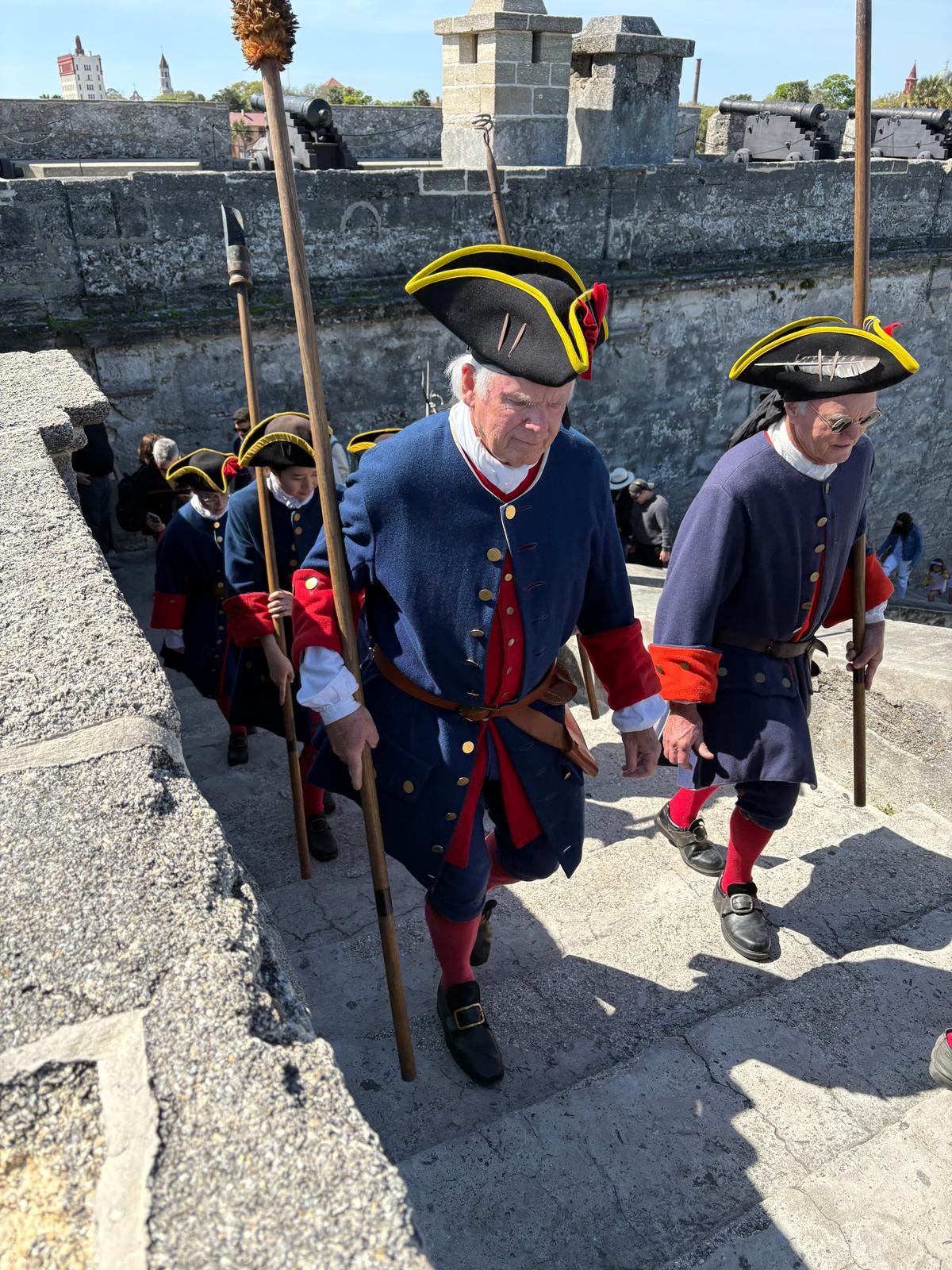 Reenactments are common in St. Augustine's historical district; visitors can learn about America's oldest town from history-loving volunteers. (Deena Bouknight)