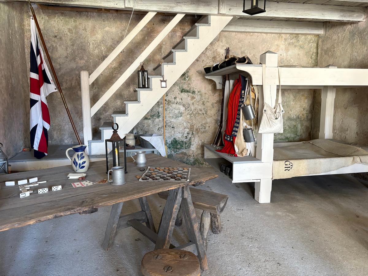 Restored parts of the Castillo de San Marcos appear as they were in the 17th and 18th centuries. (Deena Bouknight)