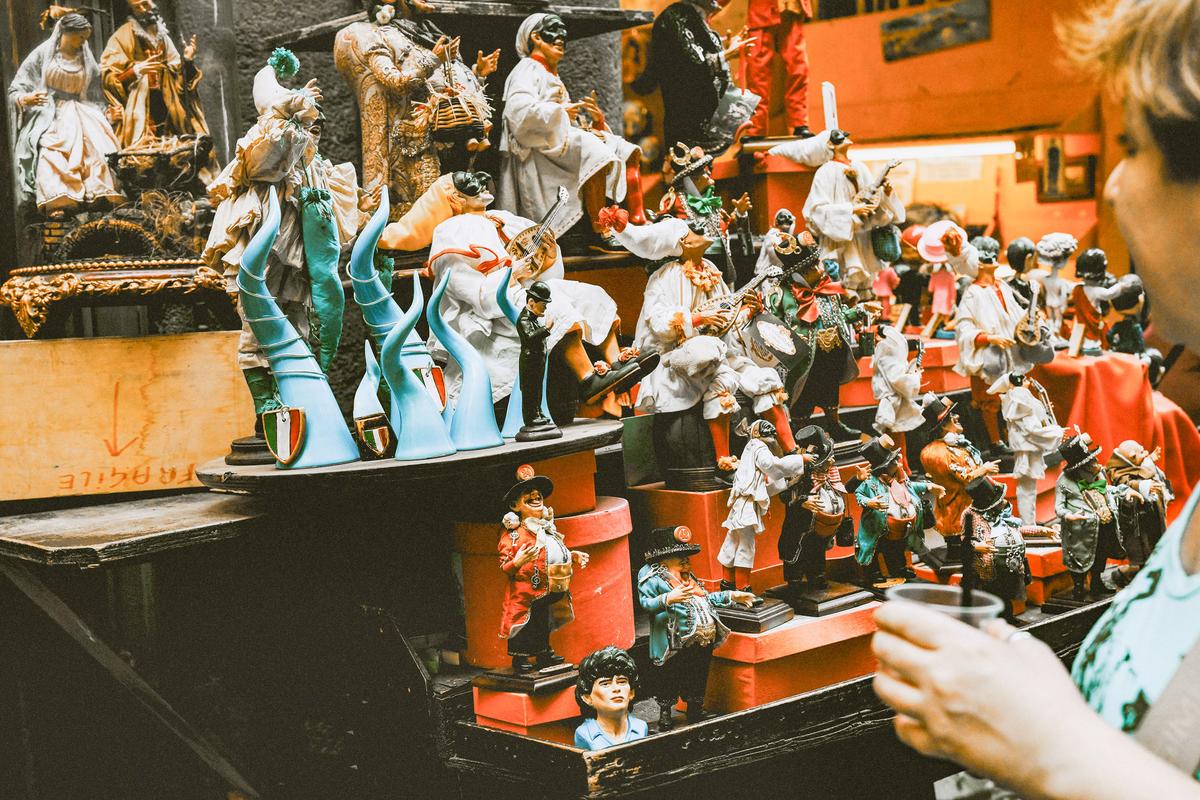 Naples is world-renowned for its handcrafted nativity figurines. They're traditionally made from terracotta, wood, and cloth and are often elaborately painted and dressed. (Natalia Marcelewicz/Unsplash)