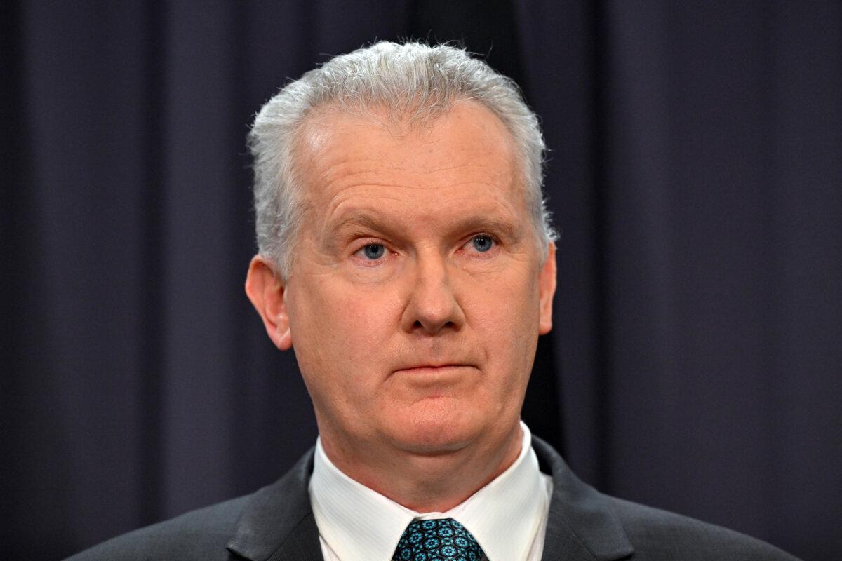 Minister for Home Affairs Tony Burke at a press conference at Parliament House in Canberra, Australia on July 17, 2024. (AAP Image/Mick Tsikas)