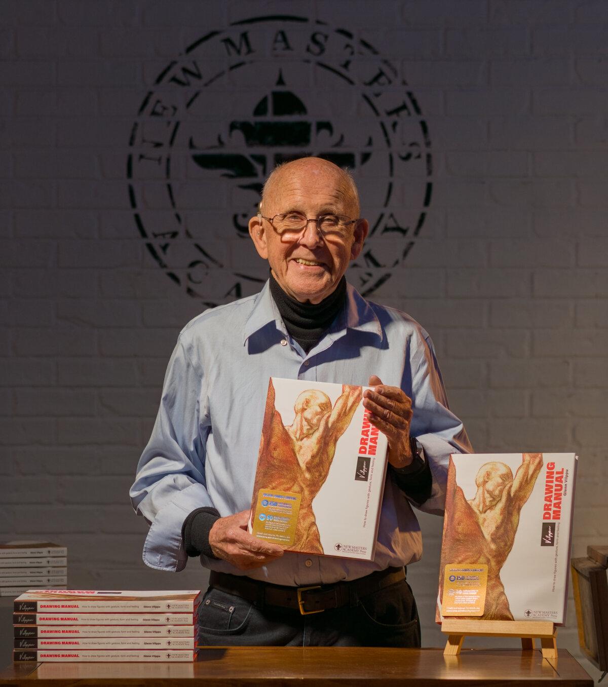 Artist and art instructor Glenn Vilppu with the “Vilppu Drawing Manual,” now in its third edition. (Courtesy of Glenn Vilppu)