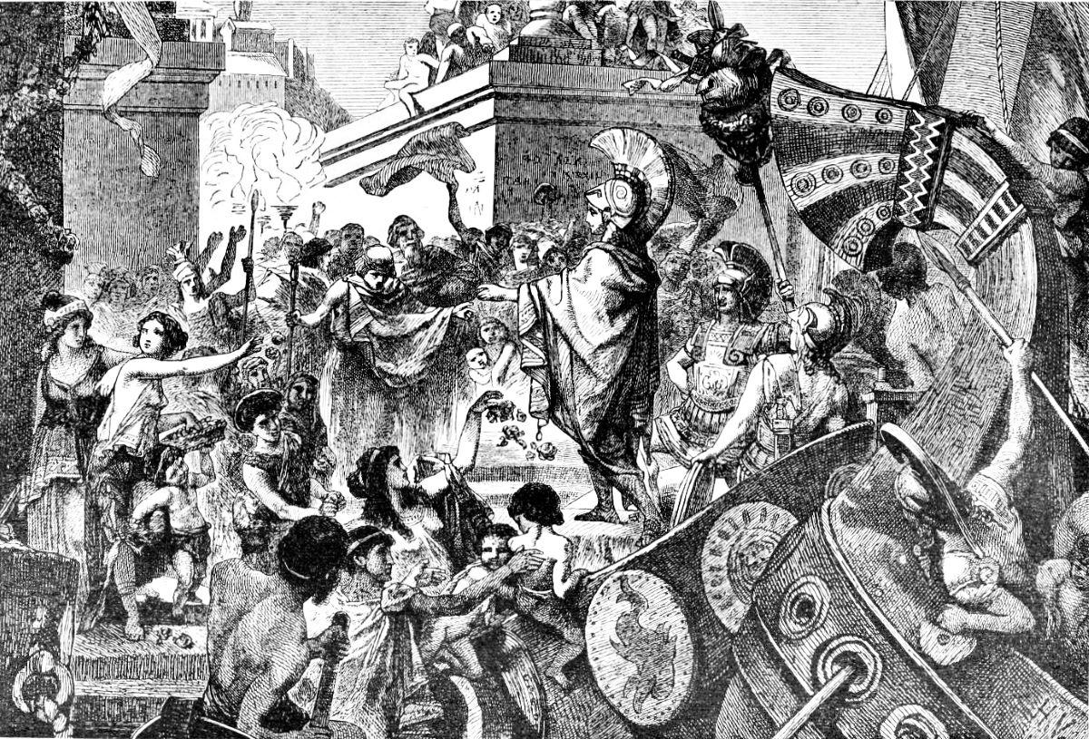 The triumphant return of Alcibiades to Athens in 407 B.C. (Public Domain)