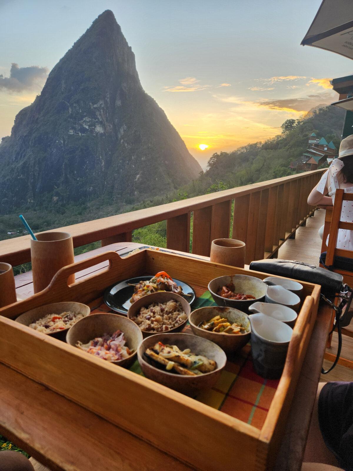 A sunset dinner overlooking the Pitons is a lifelong St. Lucia vacation memory. (David Dickson/TNS)