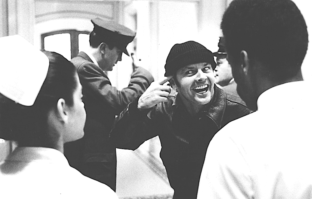 Randle McMurphy (Jack Nicholson) tells a nurse that he's obviously crazy, in "One Flew Over the Cuckoo's Nest." (United Artists)