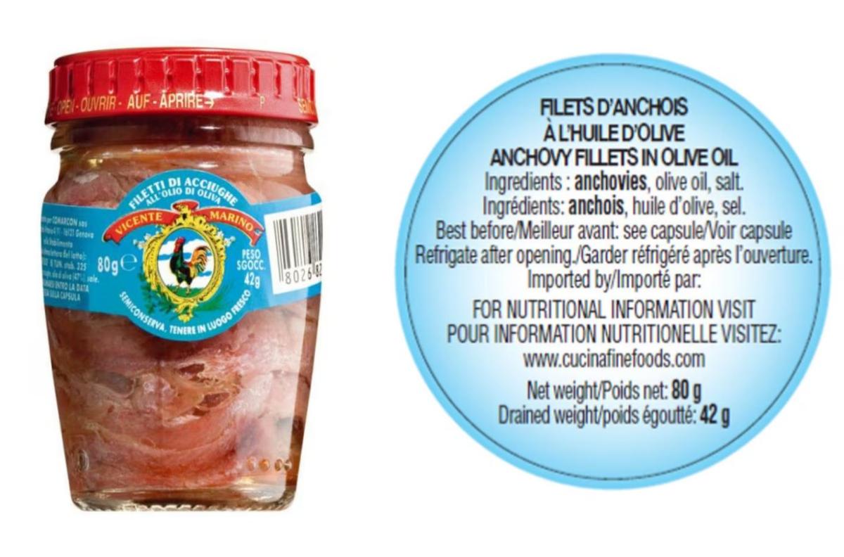 High Histamine Levels Prompt Nationwide Recall of Anchovy Fillets