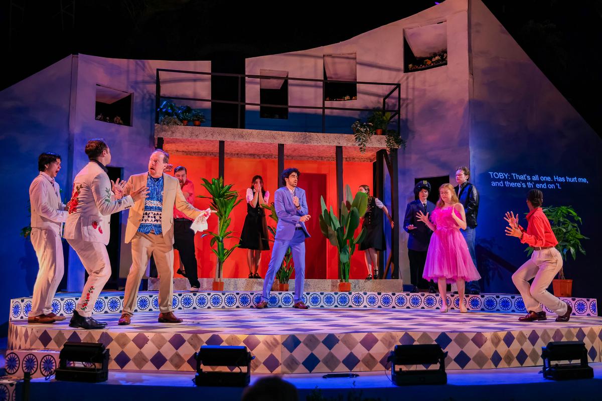 Thanks to silly misunderstandings, secrets, and a love triangle, there are plenty of comic confrontations, in "Twelfth Night." (Josh Darr)