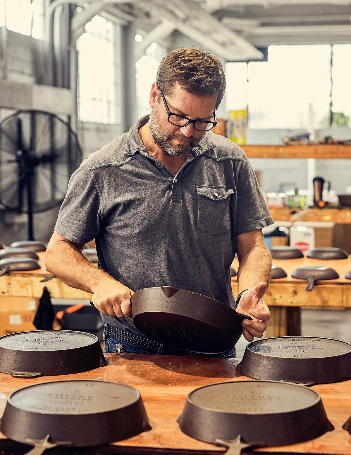 Isaac Morton went from cast iron collector to entrepreneur. (Courtesy of Smithey Ironware)