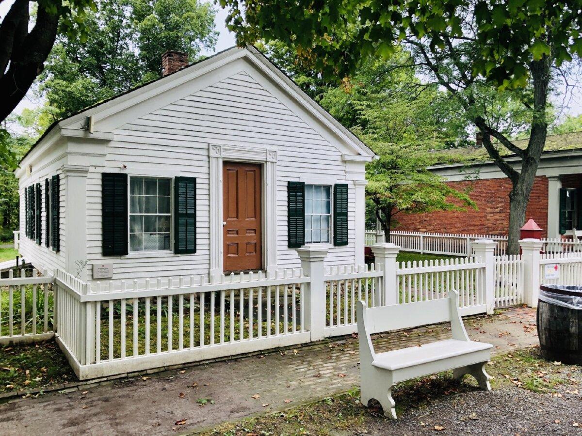A small historic house awaits visitors to Genesee Country Village & Museum in Mumford, New York. (Photo courtesy of Saleens7austin/Dreamstime)