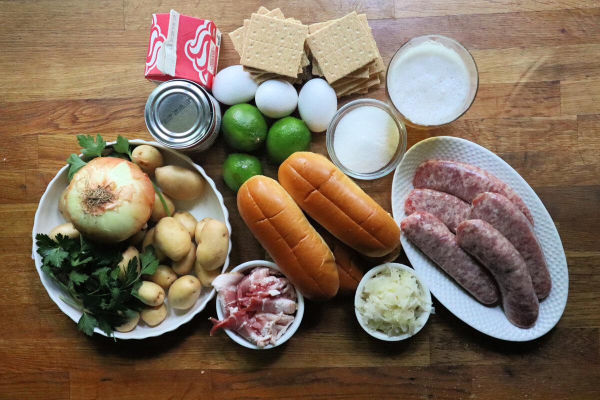 This bratwurst dinner for four uses natural, healthy ingredients. (Gretchen McKay/Pittsburgh Post-Gazette/TNS)